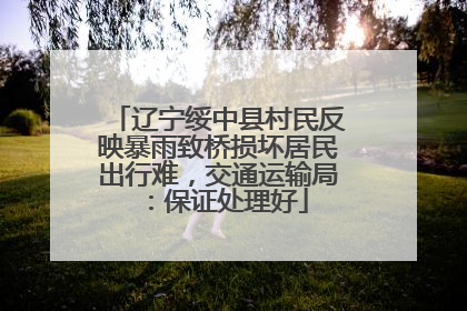 辽宁绥中县村民反映暴雨致桥损坏居民出行难，交通运输局：保证处理好
