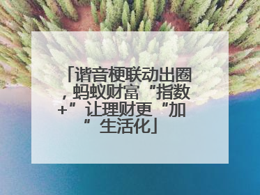 谐音梗联动出圈，蚂蚁财富“指数+”让理财更“加”生活化