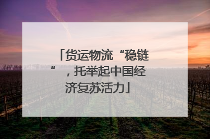 货运物流“稳链”，托举起中国经济复苏活力