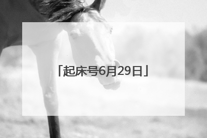 起床号6月29日
