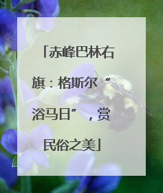 赤峰巴林右旗：格斯尔“浴马日”，赏民俗之美