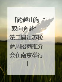 跨越山海“双向奔赴” 第二届江苏拉萨周招商推介会在南京举行
