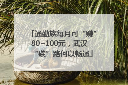 通勤族每月可“赚”80~100元，武汉“碳”路何以畅通