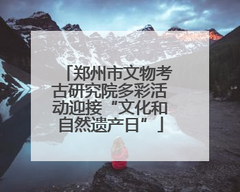 郑州市文物考古研究院多彩活动迎接“文化和自然遗产日”