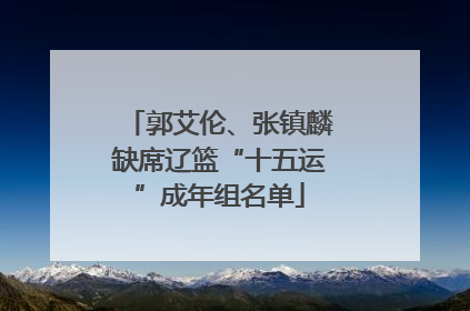 郭艾伦、张镇麟缺席辽篮“十五运”成年组名单
