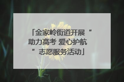 金家岭街道开展“助力高考 爱心护航”志愿服务活动