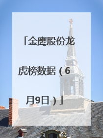 金鹰股份龙虎榜数据（6月9日）