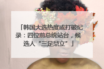 韩国大选热度或打破纪录：四位前总统站台，候选人“三足鼎立”