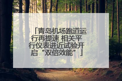 青岛机场跑道运行再提速 相关平行仪表进近试验开启“双倍效能”