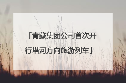 青藏集团公司首次开行塔河方向旅游列车