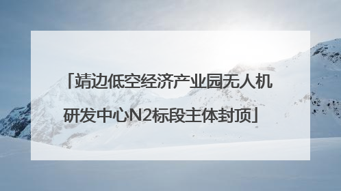靖边低空经济产业园无人机研发中心N2标段主体封顶