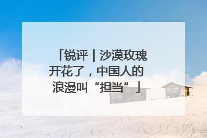 锐评｜沙漠玫瑰开花了，中国人的浪漫叫“担当”
