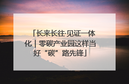 长来长往·见证一体化｜零碳产业园这样当好“碳”路先锋