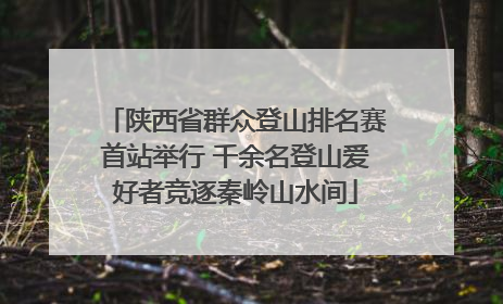 陕西省群众登山排名赛首站举行 千余名登山爱好者竞逐秦岭山水间