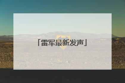 雷军最新发声