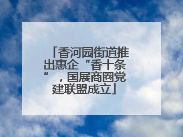 香河园街道推出惠企“香十条”，国展商圈党建联盟成立