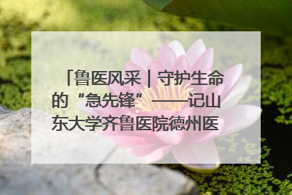 鲁医风采｜守护生命的“急先锋”——记山东大学齐鲁医院德州医院急诊重症医学科主任、主任医师庞国忠