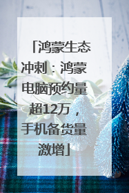 鸿蒙生态冲刺：鸿蒙电脑预约量超12万，手机备货量激增