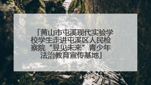 黄山市屯溪现代实验学校学生走进屯溪区人民检察院“昱见未来”青少年法治教育宣传基地