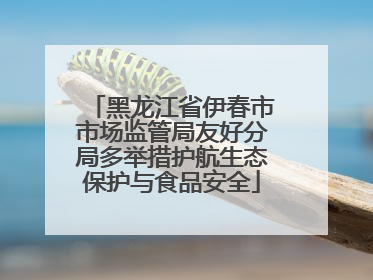 黑龙江省伊春市市场监管局友好分局多举措护航生态保护与食品安全