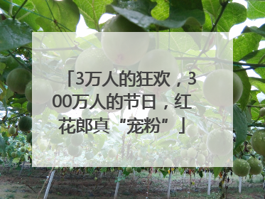 3万人的狂欢，300万人的节日，红花郎真“宠粉”