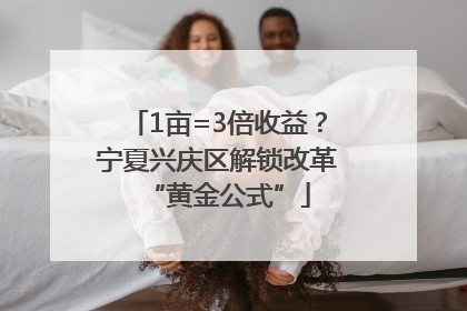 1亩=3倍收益？宁夏兴庆区解锁改革“黄金公式”