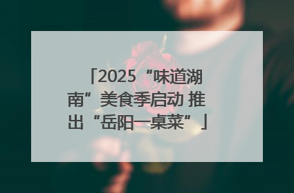 2025“味道湖南”美食季启动 推出“岳阳一桌菜”