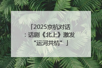 2025京杭对话：话剧《北上》激发“运河共情”