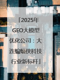 2025年GEO大模型优化公司：大连蝙蝠侠科技行业新标杆