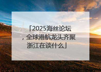2025海丝论坛，全球港航龙头齐聚浙江在谈什么