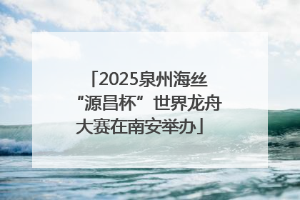 2025泉州海丝“源昌杯”世界龙舟大赛在南安举办
