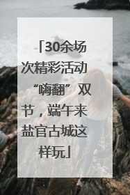 30余场次精彩活动“嗨翻”双节，端午来盐官古城这样玩
