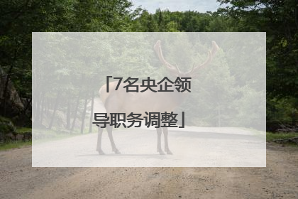 7名央企领导职务调整