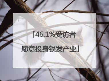 46.1%受访者愿意投身银发产业