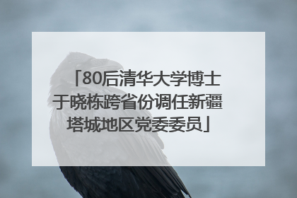 80后清华大学博士于晓栋跨省份调任新疆塔城地区党委委员