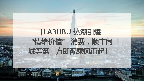 LABUBU 热潮引爆 “情绪价值” 消费，顺丰同城等第三方即配乘风而起